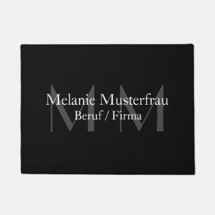 Paillasson Professionelle schwarze Monogramm Fussmatte
