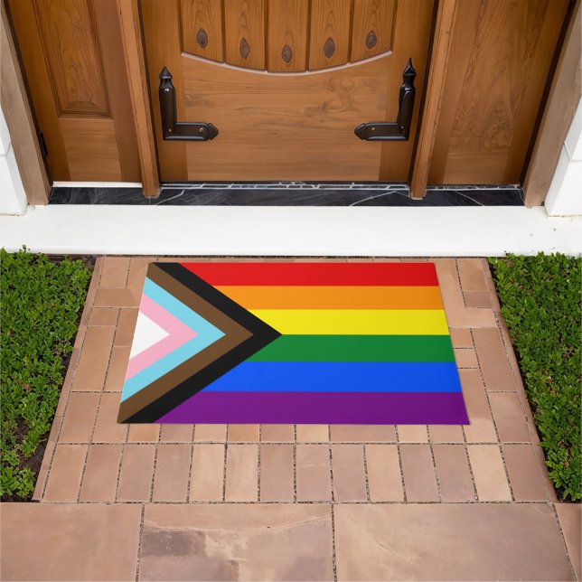 Paillasson Progrès Rainbow Flag house mat, Fierté, LGBTQ (De plein air)