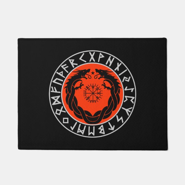 Paillasson Protection de Rune Viking Dragon (Devant)