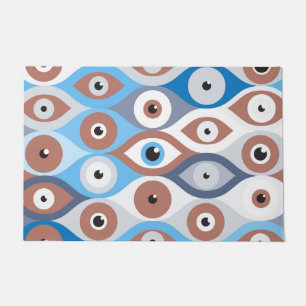 Paillasson Protection des yeux contre le mal motif en terre c