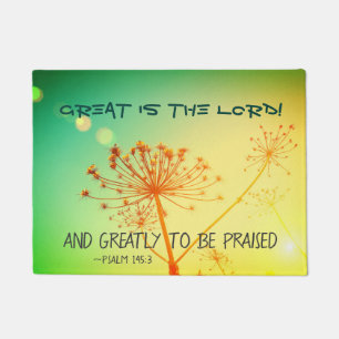 Paillasson Psaume 145:3 Grand est le Seigneur, Bible Verse
