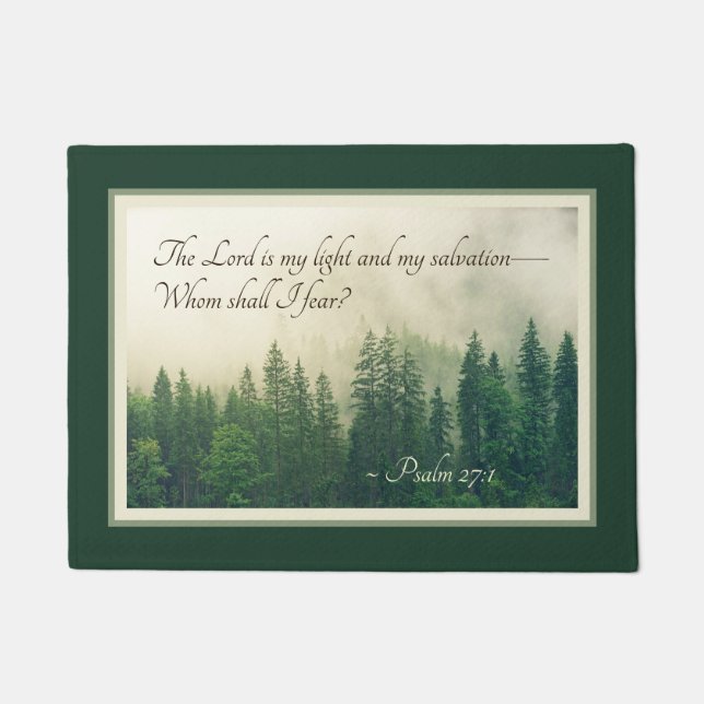 Paillasson Psaume 27:1 Le Seigneur est ma lumière et mon salu (Devant)