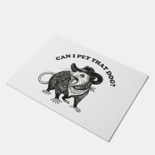 Paillasson Puis-je caresser ce mème de chien drôle Opossum Am