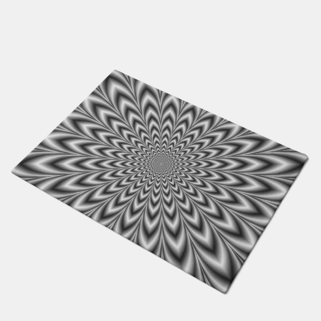 Paillasson Pulse coupée en noir et blanc (Incliné)