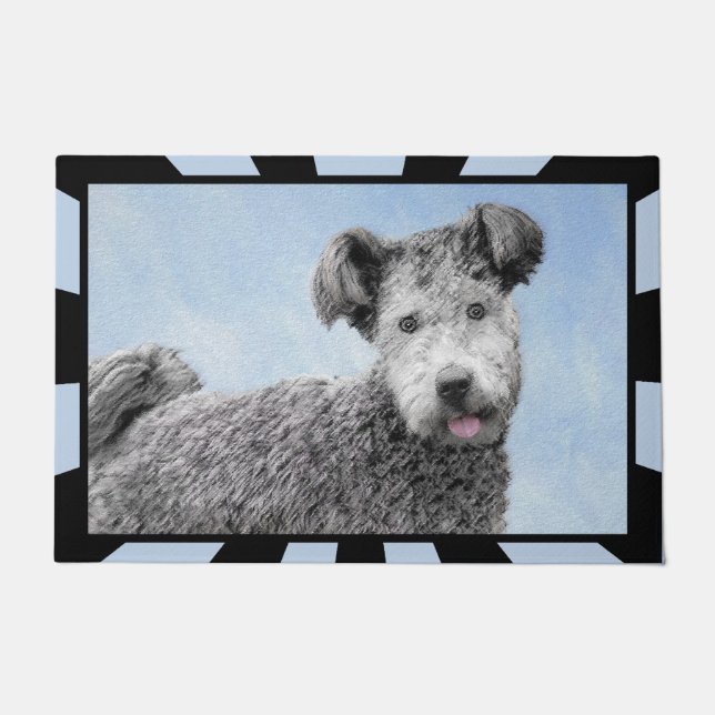 Paillasson Pumi Peinture - Cute Original Chien Art (Devant)