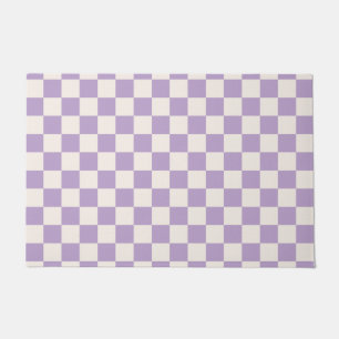 Paillasson Purple Check, Motif de tableau de contrôle, À dami
