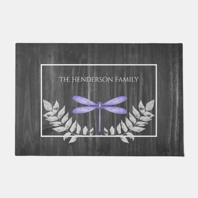 Paillasson Purple dragonfly Russe Personnalisé mat Doormat (Devant)