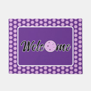 Paillasson Purple Pickleball Court Accueil