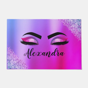 Paillasson Purple Pink Monogram Glitter Eyelashes