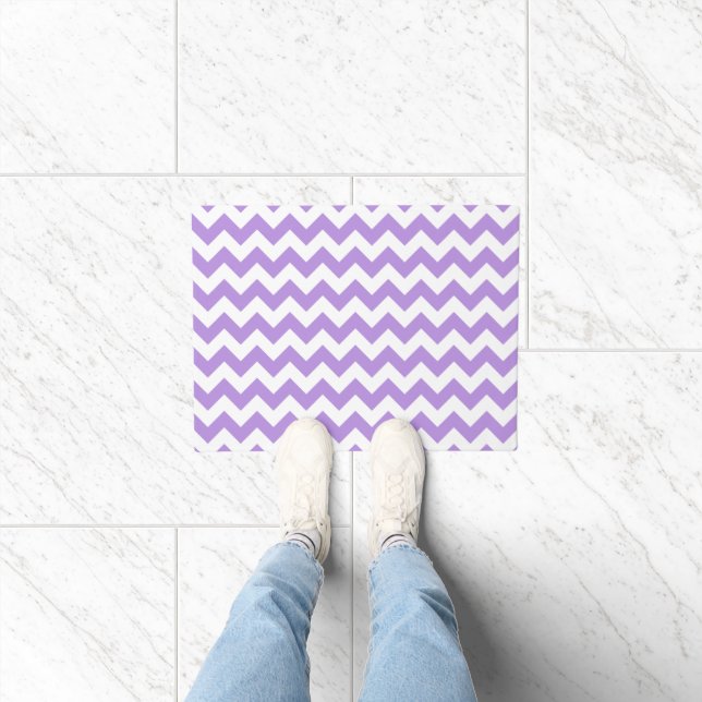 Paillasson Purple Zigzag, Purple Chevron, Motif géométrique (Intérieur)
