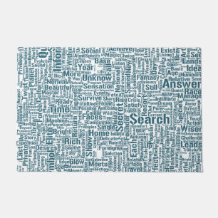 Paillasson Question Apprendre Nuage MotssTexte Motif Message