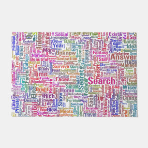 Paillasson Question Apprendre Nuage MotssTexte Motif Message