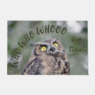 Paillasson Qui Y Va ? Funny Owl Doormat