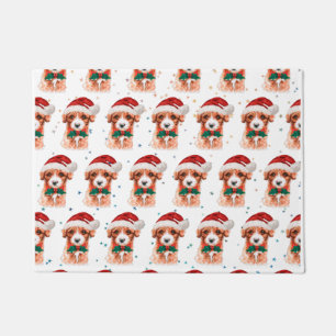 Paillasson Race de chien Cavoodle étoiles de Noël