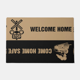 Paillasson  Railroad Door Mats, Trains Front Porch Mat