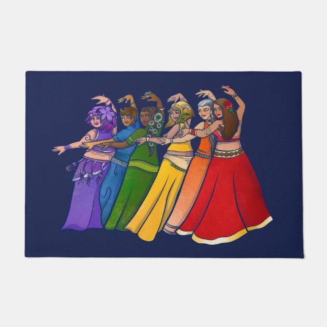 Paillasson Rainbow Belly Dancer Art Belly Dance Troupe (Devant)
