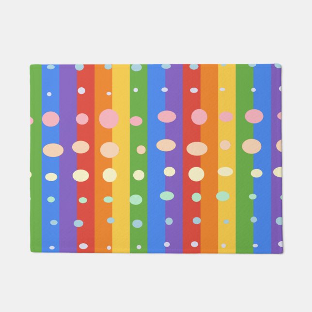 PAILLASSON RAINBOW DOT STRIPES (Devant)