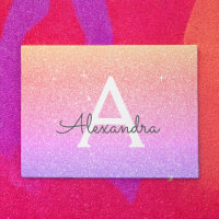 Rainbow Sparkle Glitter Monogram