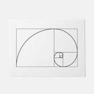 Paillasson Rapport d'or en spirale de Fibonacci