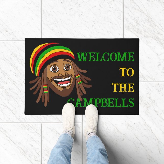 Paillasson Rastafari Rasta Homme Bienvenue (Intérieur)