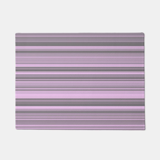 Paillasson Rayures Gris Violet (Devant)
