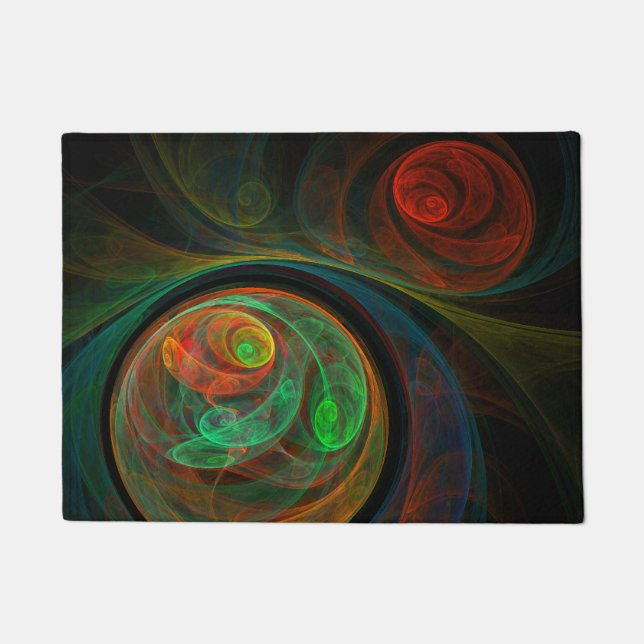 Paillasson Reborn Green Art Abstrait (Devant)