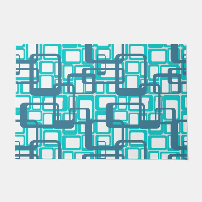 Paillasson Rectangles Modernes Ouverts de Milieu de Siècle (Devant)