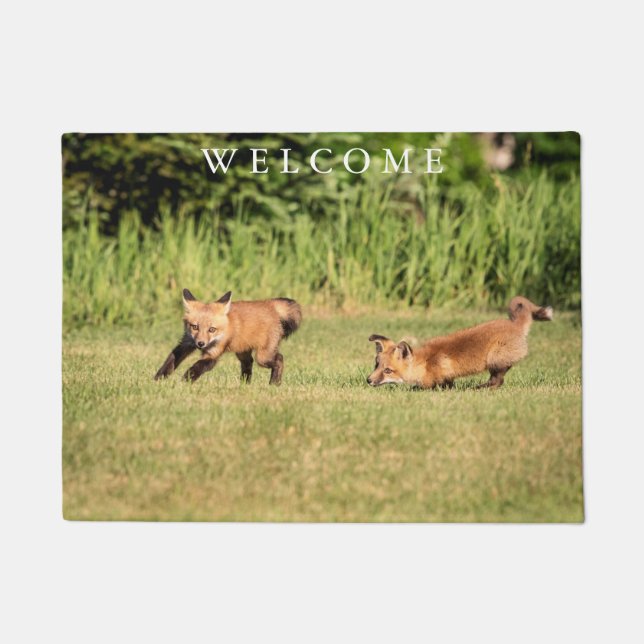 Paillasson Red Fox Kits Jouer (Devant)