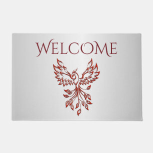 Paillasson Red Phoenix se lève Silver