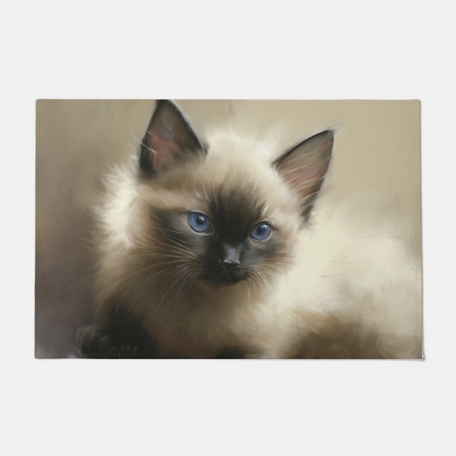 Paillasson Regard D'Innocence Siamese Kitten Portrait (Devant)