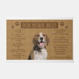 Paillasson Règlement de la Maison des Chiens beagles, s’il es