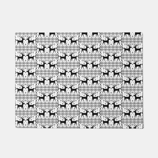 Paillasson Reindeer Motif Hiver Thème Fête Noël (Devant)