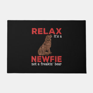 Paillasson Relax c'est un newfie Chien mignon de terre-neuv