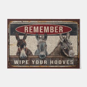 Paillasson Remember Wipe Your Hooves Doormat, Horse