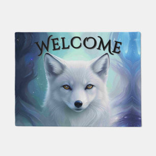 Paillasson Renard blanc Extraordinaire sur Icy Land Welcome