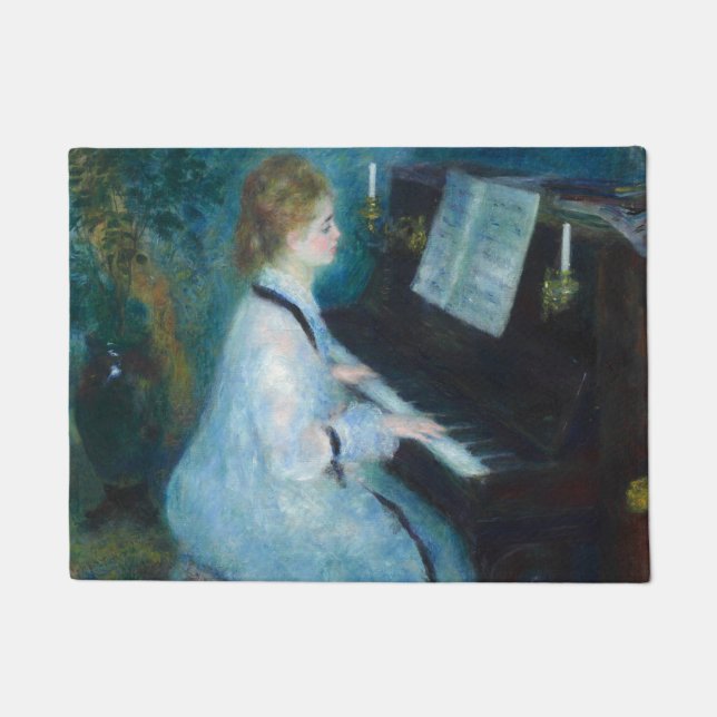 Paillasson Renoir femme à l'impressionniste Vintage de piano (Devant)