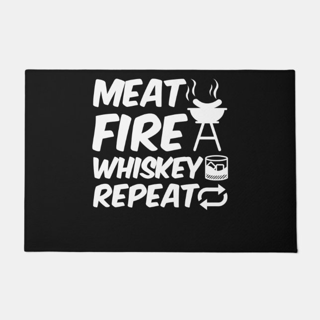Paillasson Répéter le Whiskey du feu de viande| Dire de la vi (Devant)