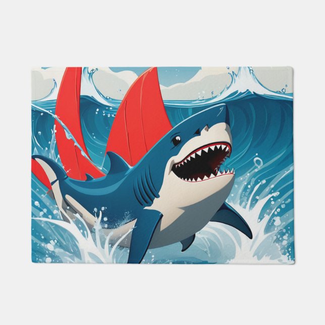 Paillasson Requin dans l'océan  (Devant)