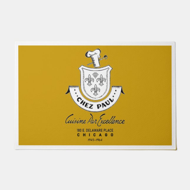 Paillasson Restaurant français Chez Paul, Chicago, 1945-1964 (Devant)