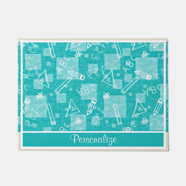 Paillasson Retour À L'École Enseignant Classe (Devant)