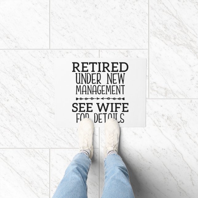 Paillasson Retraité Sous Nouvelle Gestion Voir Femme Pour Plu (Intérieur)