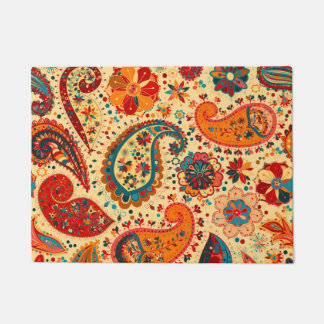 Paillasson Rétro beau bohémien coloré Paisley de Boho