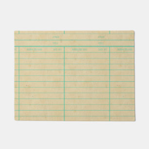 Paillasson Rétro carte due de date de livre de bibliothèque