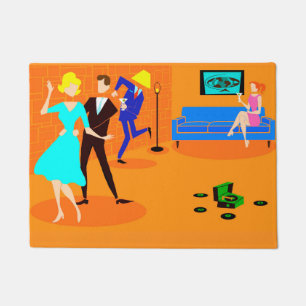 Paillasson Retro Cartoon Cocktail Party Door Mat