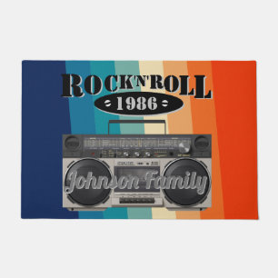 Paillasson Retro classique boite à boum rock n roll musique v