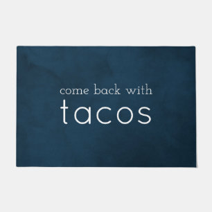 Paillasson Revenez avec Tacos Funny (Welcome Mat) Navy Blue