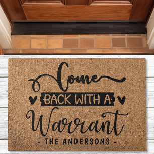 Paillasson Revenez Avec Un Mandant Drôle Faux Burlap Doormat