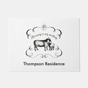 Paillasson Revenons à nos moutons - ferme vintage drôle