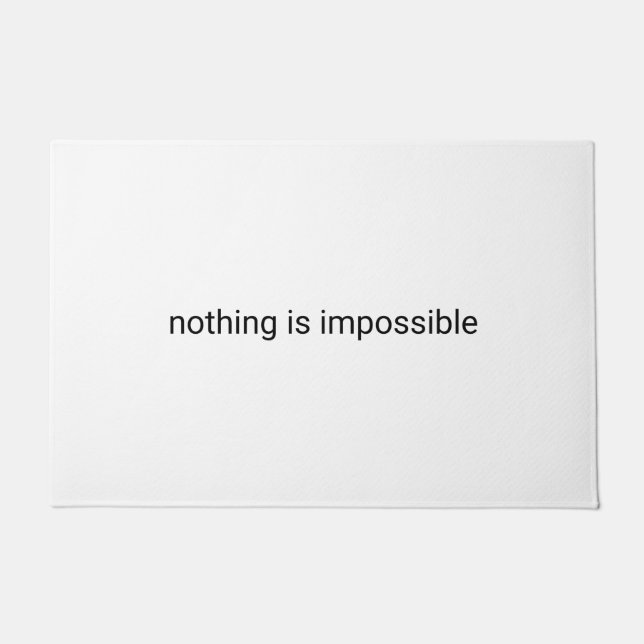 Paillasson Rien n'est impossible en texte clair (Devant)