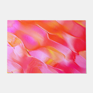 Paillasson Rocher rose et orange pâle